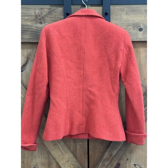 Ralph Lauren Wool Sample Blazer Red Button Up Women's Sz 4 Vintage - Picture 2 of 6